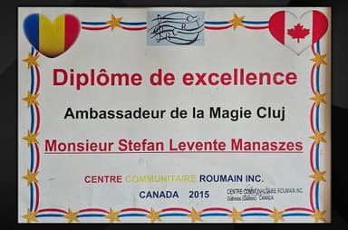 Stefan Magic Award 2015 - Diploma